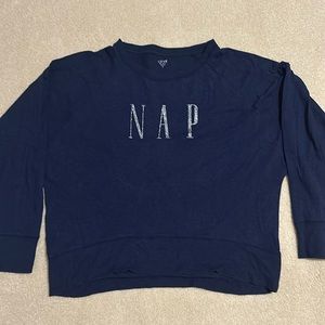 Navy blue Nap long sleeve shirt from Love By Gap, size small, EUC